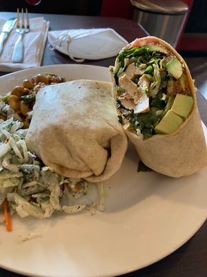 Marinated tofu wrap at Earth Bistro in Cleveland