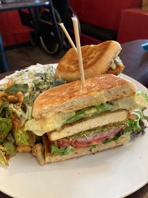 Fried tofu sandwich  at Earth Bistro in Cleveland