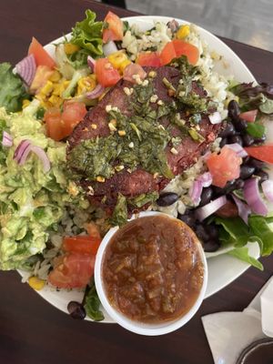 EBC Vegan Steak bowl   at Earth Bistro in Cleveland