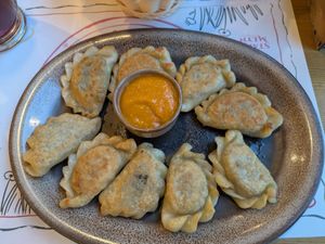 Jackfruit fried pierogi at Pierogarnia Stary Młyn in Bydgoszcz