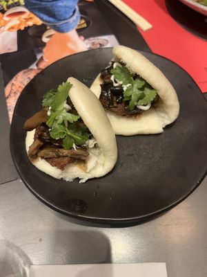 Yummy mushroom boa buns  at Wagamama in Romford