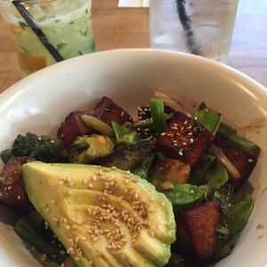brown rice teriyaki bowl with tofu at True Food Kitchen - Fashion Valley Mall in San Diego