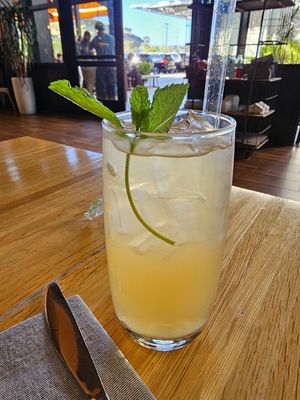 Peach lemonade was yummy at True Food Kitchen - Fashion Valley Mall in San Diego