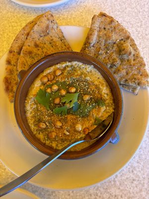 mediterranean hummus with pita  at True Food Kitchen - Fashion Valley Mall in San Diego