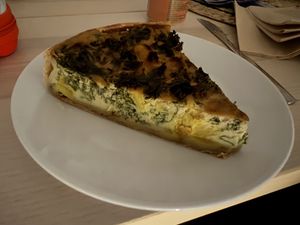 Kale and cauliflower quiche  at Land & Monkeys - Les Halles in Paris