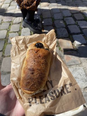 Olive bread  at Land & Monkeys - Les Halles in Paris