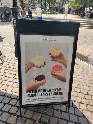 Vegan ice creams at Land & Monkeys - Les Halles in Paris