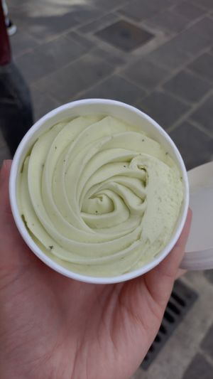 Ice cream - lime and basil at Land & Monkeys - Les Halles in Paris
