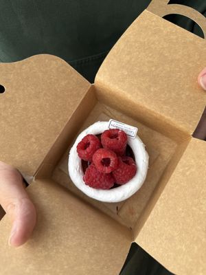 Raspberry tart  at Land & Monkeys - Les Halles in Paris