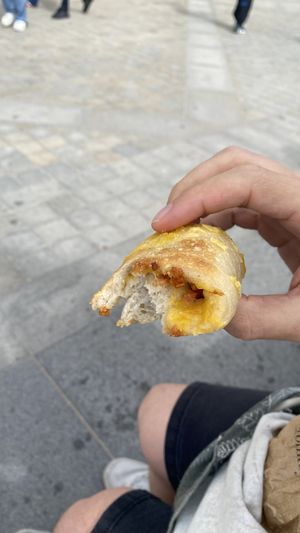 Ham&cheese roll  at Land & Monkeys - Les Halles in Paris