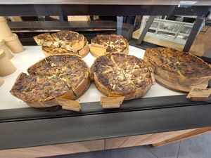 Assorted quiches at Land & Monkeys - Les Halles in Paris