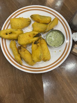 Chilli Bajji Pakora Fritters - Vegann  at MTR 1924 - Mavalli Tiffin Rooms in Mississauga