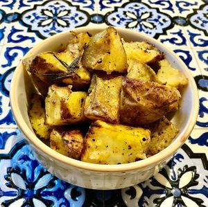 Rosemary roasted potatoes  at Feta Restaurant in Dubai