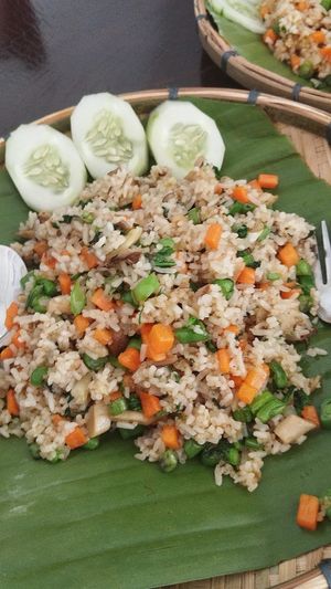 Mushroom and veggies fried rice at Riceberry Restaurant in Luang Prabang