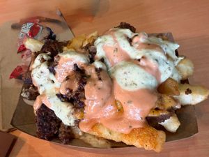 BOTTOM FRIES at Malibu Burgers in San Rafael