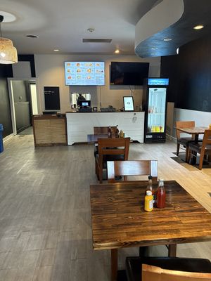 Inside restaurant   at Malibu Burgers in San Rafael