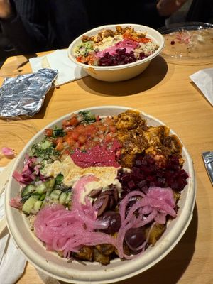 two bowls w/ tofu & potatoes at Simone's Kitchen 3 in Albany