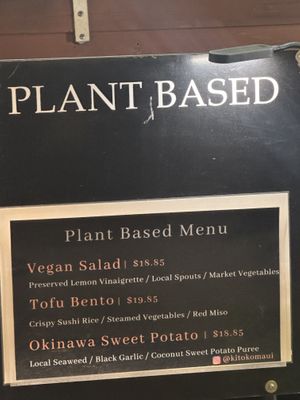 Menu  at Kitoko Maui in Kihei