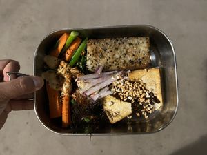 Tofu bento box  at Kitoko Maui in Kihei