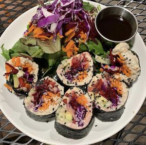 Raw vegan sushi  at 24 Carrots in Tempe