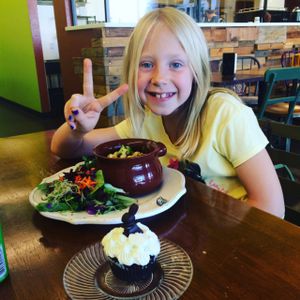 Mac and Trees with a chocolate mint cupcake!!! at 24 Carrots in Tempe