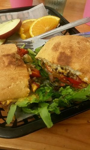 Philly sandwich was AMAZING!  at 24 Carrots in Tempe