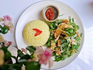 Hoi An vegan chicken rice  at Sadi Vegan House in Da Nang