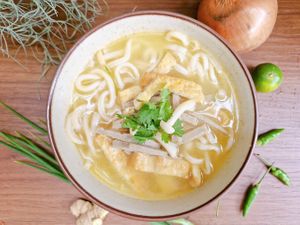 Soft Noodle Soup (Banh Canh)  at Sadi Vegan House in Da Nang