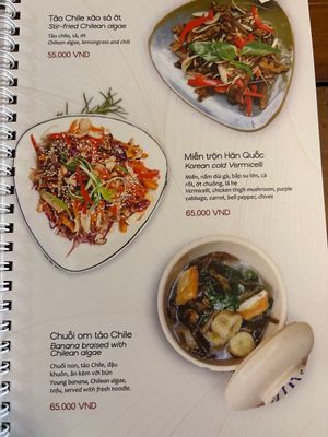 Menu at Sadi Vegan House in Da Nang