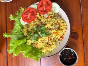 Chinese fried rice at Sadi Vegan House in Da Nang