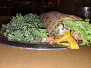 Kati Roll (soy curl chicken option) at The Sudra - 28th Ave in Portland