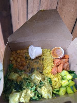 Curry Thali with tofu paneer at The Sudra - 28th Ave in Portland