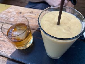 mango lassi and cocktail at The Sudra - 28th Ave in Portland