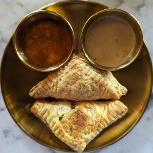 Brunch Puff Samosas at The Sudra - 28th Ave in Portland
