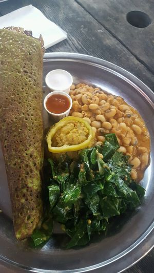 dosa with kale and beans at The Sudra - 28th Ave in Portland