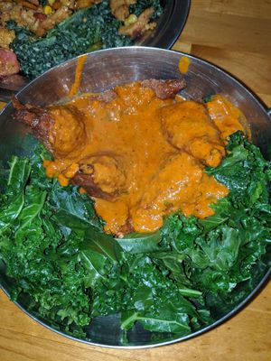 Forgot name but usually served with rice but I got with kale instead. Last item of one side of the menu! Sorry! at The Sudra - 28th Ave in Portland