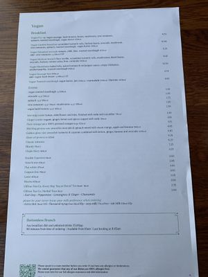 The vegan menu   at The Cosy Club in Cardiff
