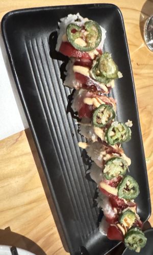 Up beet roll  at Village of OM in Sacramento