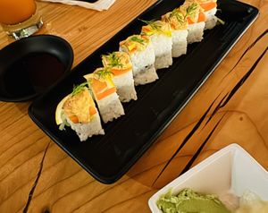 Smokey Vale - 4.5 star (only cause I’m not a huge fan of cream cheese on sushi)  at Village of OM in Sacramento
