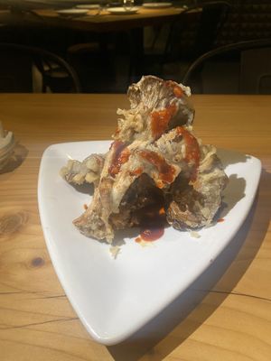Fried mushrooms   at Village of OM in Sacramento