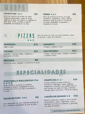 Menu in Spanish only - Page 2 Specialties  at Lucuma in Guadalajara