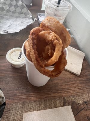 Onion rings   at Bad Garden Kitchen in Lancaster