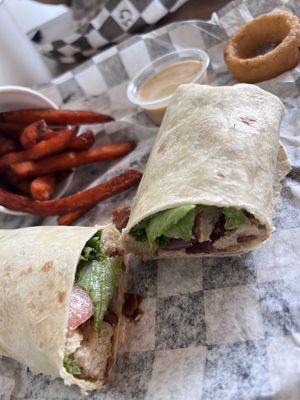 Grim Rancher & sweet potato friess  at Bad Garden Kitchen in Lancaster