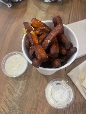 Sweet potato fries and ranch  at Bad Garden Kitchen in Lancaster