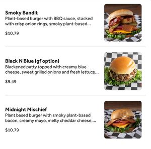 Burgers menu   at Bad Garden Kitchen in Lancaster