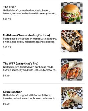 Sandwiches and wraps  at Bad Garden Kitchen in Lancaster