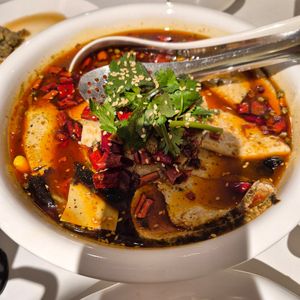 Mala fish soup at Green On Earth in East Singapore