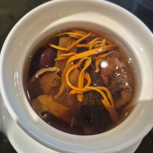 Cordyceps flower soup at Green On Earth in East Singapore