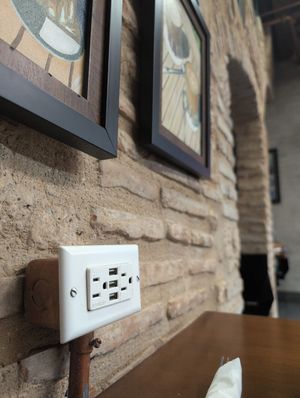 Heaps of power points if you want to work here at Casa Barista & Co in Santo Domingo