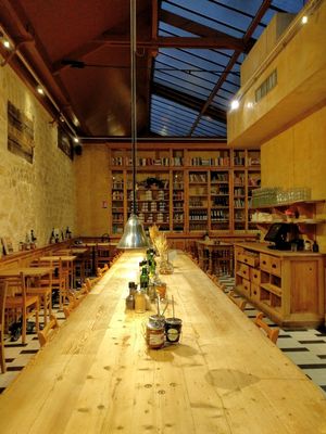 Communal Table at Le Pain Quotidien - Varenne in Paris